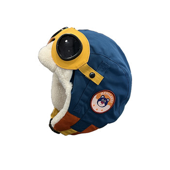 Children's ski hat with goggles, autumn and winter windproof