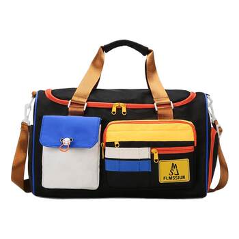 Short-distance dry and wet separation large-capacity fashionable travel bag