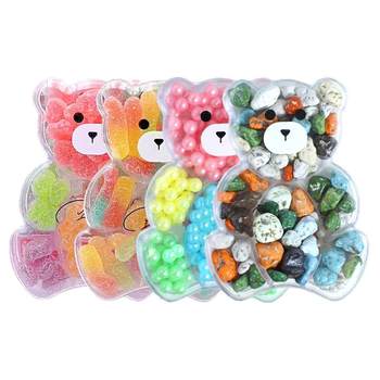 Bear-Shaped Fruit Juice Gummies, Multi-Flavor Children's Snacks, Nostalgic Candy, Stone Pearl Candy, Small Shop Food