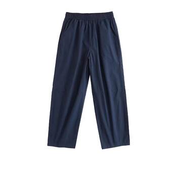 Baijiahao navy blue ເກົ້າຈຸດ sweatpants ຂອງແມ່ຍິງ summer ແບບບາງໆ