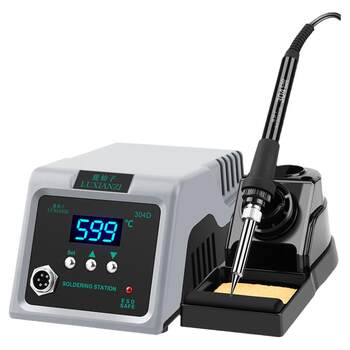 Luxianzi High Frequency Soldering Station 304D Electric Soldering Iron High Power Lead-Free Temperature Adjustment Professional Grade Mobile Phone Motherboard Repair and Welding