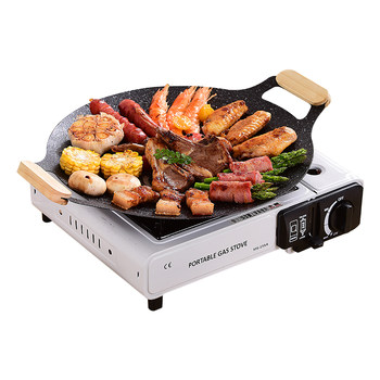 Outdoor barbecue plate without oil splashing