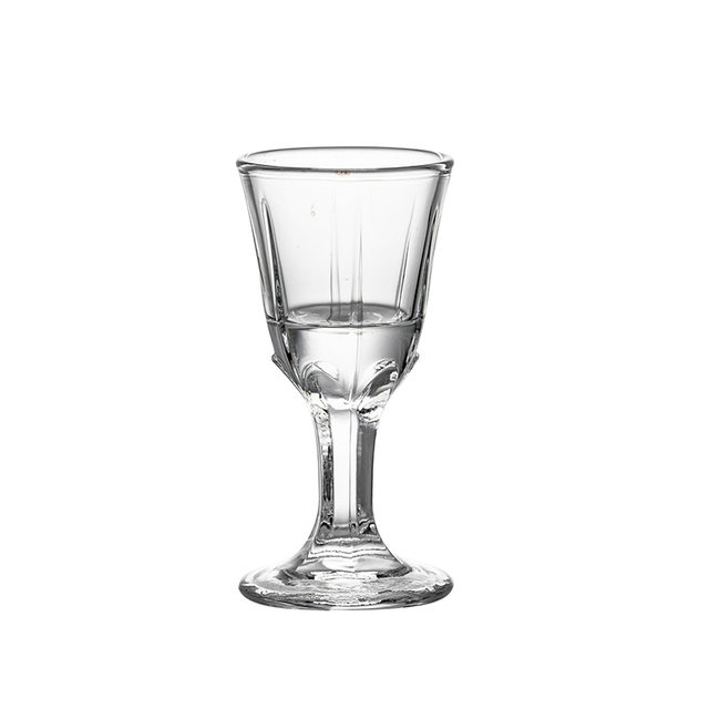 Glass white wine glass one mouthful of glass
