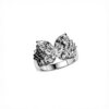 S925 sterling silver diamond ring phantom butterfly layered and elegant