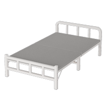 Folding bed household single bed adult 1.2 meters lunch break bed study office simple hard bed rental room iron bed