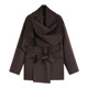 Pusumede warm fireplace light luxury sheep wool double-sided woolen coat feminine scarf shawl woolen coat