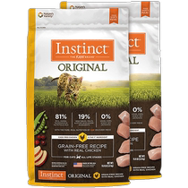 (Self-operated) instinct natural Bailey fresh freeze-dried coated grain-free chicken cat food whole cat food 11 pounds * 2