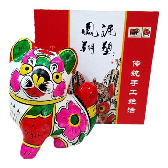 Folk style 12 zodiac ornaments pure handmade clay sculpture Fengxiang