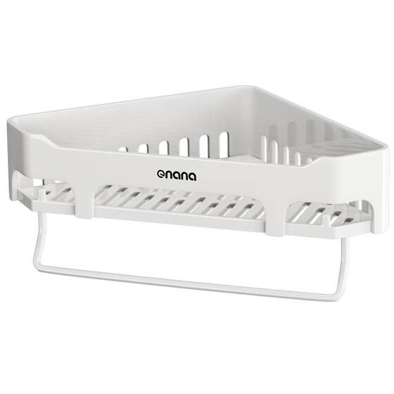No-punch bathroom wall-mounted corner storage rack