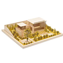 Architectural Model Materials DIY Handmade Scene Making Assembly House Landscape Cottage House Villa with Flowing Water