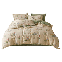 Winter A side pure cotton plus B side milk velvet quilt cover single piece thickened coral flannel 15x20x23