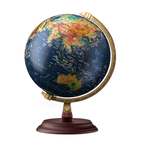 Relief Globe 3 D Stereo Concave