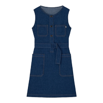 (Soil Denim) ICICLE Womens 2024 Summer New Lightweight Cotton Stretch Denim Knee-length Dress