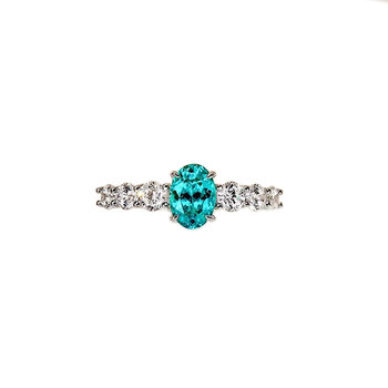 1.5 carat green tourmaline cultivation paraiba ring