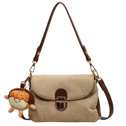 High-End Retro Suede Versatile Crossbody Small Bag for Women 2026 New Autumn and Winter Fashion Color-Blocking Shoulder Underarm Bag
