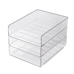Desktop Storage Rack, Transparent Organizer for Desk, File and Book Organizer for Office Desk, Student A4 Multi-Layer Organizer Box