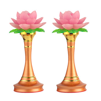 Led Buddha Lamp, Eternal Light Lamp, Guanyin Bodhisattva Lotus Lamp, Offering Lamp for Buddha, God of Wealth Offering Lamp, Lotus Lamp, Offering Supplies for Buddha