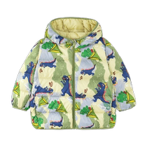 (Three-proof) Mini Balabalaba Boys and Girls Down Jacket Winter Warm Baby Printed Childrens Jacket