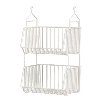 Wardrobe storage hanging bag hanging layered storage rack cabinet hanging clothes hanging basket bag storage artifact