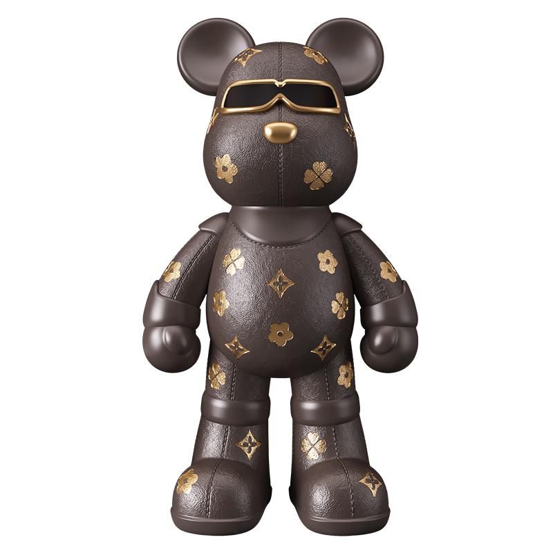 Violent Bear large floor-to-ceiling living room TV cabinet ornaments K-song speaker light luxury housewarming gift piggy bank high-end