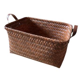 Light luxury internet celebrity woven storage basket american dirty clothing basket