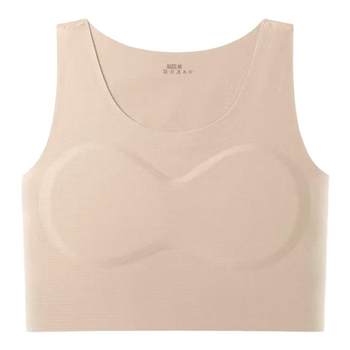 Ice Ribbon Breast Pad Thin Breathable Corset Anti-Bumps Seamless Ultra-Flat Large Show Small Sports Shockproof Student Vest