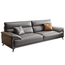 Italian style genuine leather office sofa simple and modern reception for business guests leather art office sofa and coffee table combination
