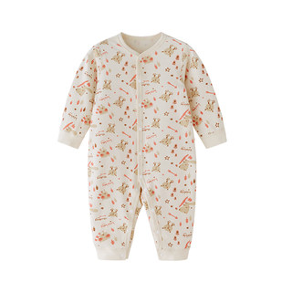 Kangle baby baby jumpsuit autumn and winter bottoming pure cotton newborn clothes full month baby pajamas and romper
