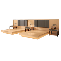 Hotel furniture standard room full set hotel special bed customized apartment high-end guest room bed rental room bed box 1 2m bed