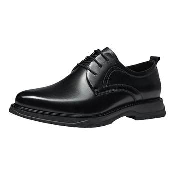 Harson polyurethane business men's leather shoes
