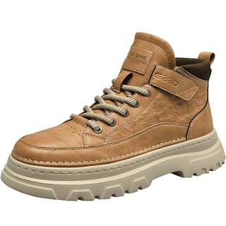 HLA/海澜之家男鞋新款秋冬户外休闲工装鞋耐磨百搭复古增高男士