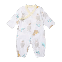 (Single piece) Cotton era summer pure cotton lightweight newborn baby gauze one-month-old baby onesie