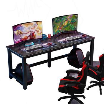 ໂຕະຄອມພີວເຕີ desktop ງ່າຍດາຍ double carbon fiber desk home desk bedroom desk internet cafe e-sports table and chair set