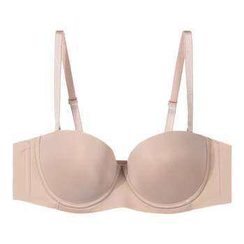 Embry bra women's thin large size glossy half cup strapless large breast seamless no empty cup underwear eb00503