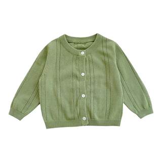 Nordic style spring and autumn baby pure cotton knitted cardigan