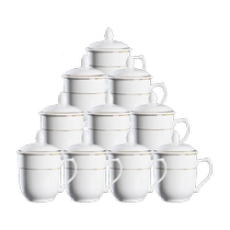 Edo Ceramic Conference Cup Tea Cup Set 400ml*10 Cup Office Home Phnom Penh Ceramic Conference Cup Business Cup