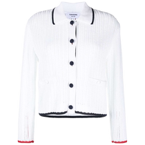 Mid-year discount] THOM BROWNE 2024 spring and summer womens button-down cotton knitted cardigan