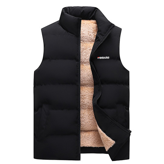 Branded lambswool thickened cotton vest lambswool