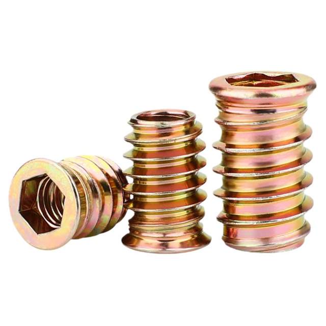 Complete collection of embedded internal and external nuts