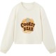 Shopping mall same style LeDing cooperation series biscuit printed short sweatshirt C2CRE3316
