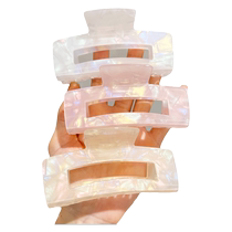 Acetic acid grabber large back of the head hairpin French retro mermaid white hair grabber headband hairpin shark clip