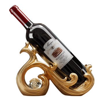 Feng sheng shui qi red wine rack ornaments light luxury high-end creative home living room tv cabinet wine cabinet sideboard decorations
