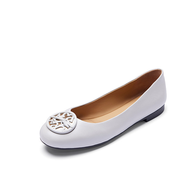 Laersdam shallow sheepskin comfortable flat shoes for women