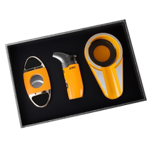 Cigar Scissors Set Three-in-one Windproof Cigar Lighter Cigar Official Flagship Store Three-piece Set Hole Punch Pliers