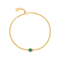 Mothers Day gift week Dafu ENZO Snow flower 18K gold Zum mother green diamond bracelet women EZV8499