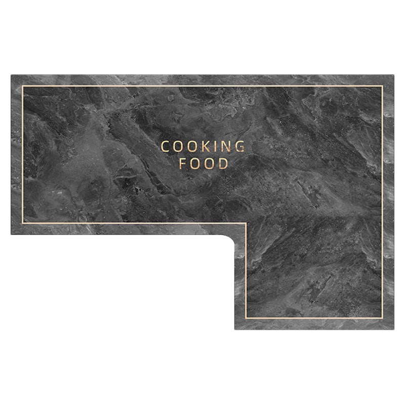 Kitchen floor mat L-shaped corner special floor mat 7-shaped