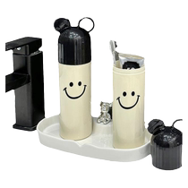 Childrens travel mouthwash cup portable toothbrush storage box household toothbrush cup couple toothbrushing cup set with lid