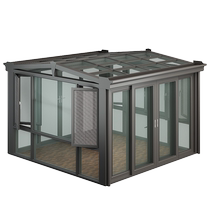 Customized gold Paiya doors and windows Sun room customization villa entrance garden insulated glass room customization