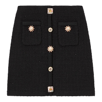self-portrait 2024 early autumn new classic black buttoned small fragrant style knitted skirt short skirt
