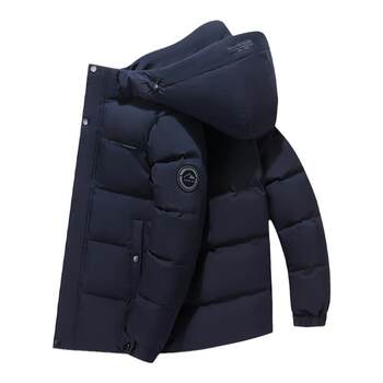 Yalu Down Jacket ຜູ້ຊາຍສັ້ນ 2024 ລະດູຫນາວໃຫມ່ຜູ້ຊາຍໄວກາງຄົນບາດເຈັບແລະລະດູຫນາວຫນາຫນາ Jacket ອົບອຸ່ນພໍ່